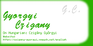 gyorgyi czigany business card