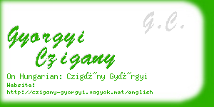 gyorgyi czigany business card